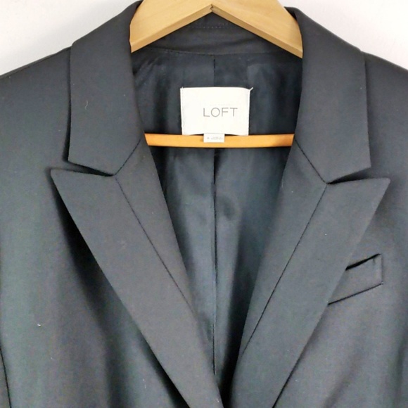 Ann Taylor LOFT Ruffle Detail Career Blazer Jacket - Picture 5 of 8